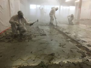 removing asbestos floor tiles