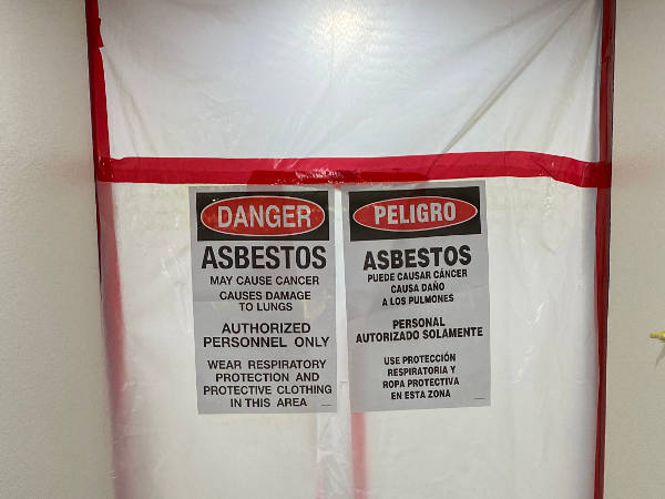 asbestos hazard notice