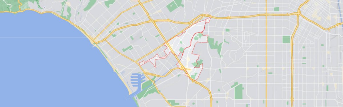 culver city, ca aerial map view