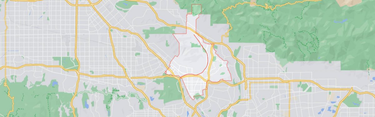 glendale, ca aerial map view