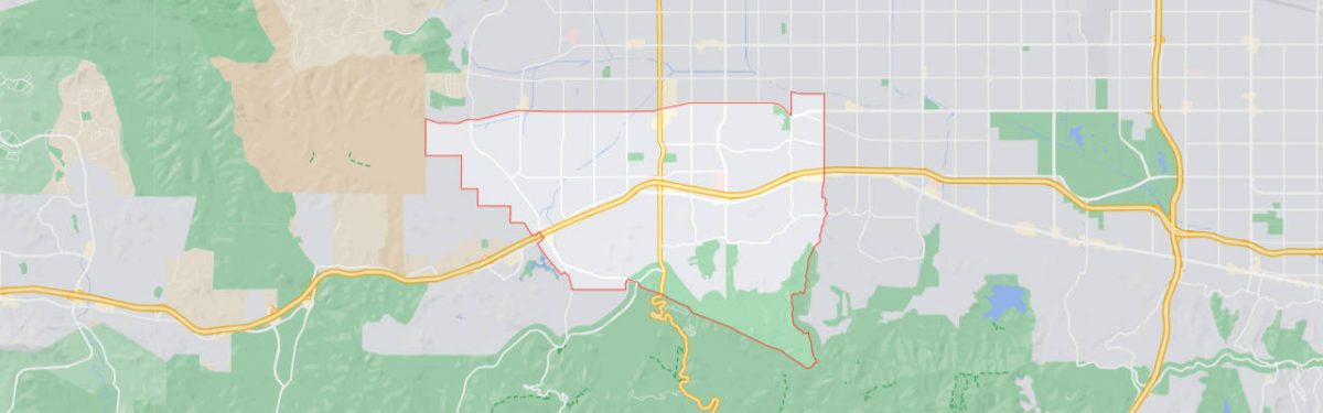 woodland hills, ca aerial map view